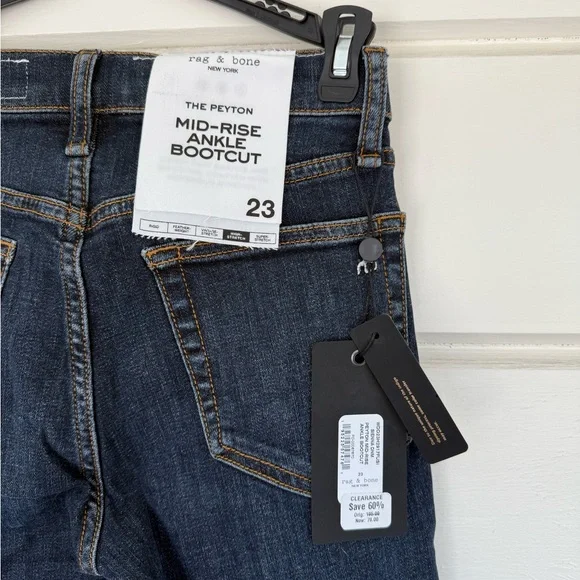 Rag & Bone Flexi Peyton Ankle Bootcut Jean NWT Size 23 - Picture 4 of 6